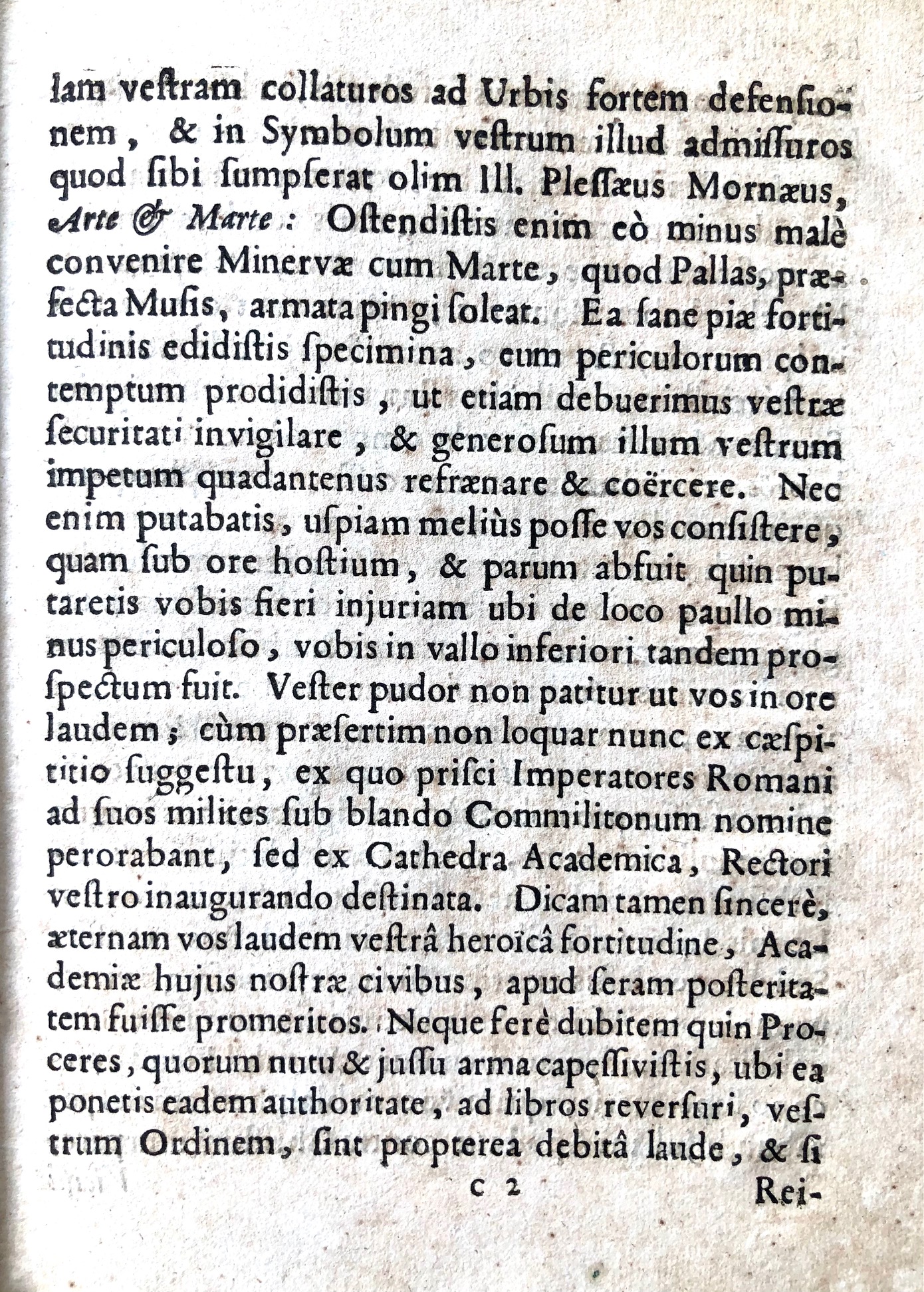 Maresius, Discursus, fol. c1v-c2rMaresius, Discursus, fol. c1v-c2r