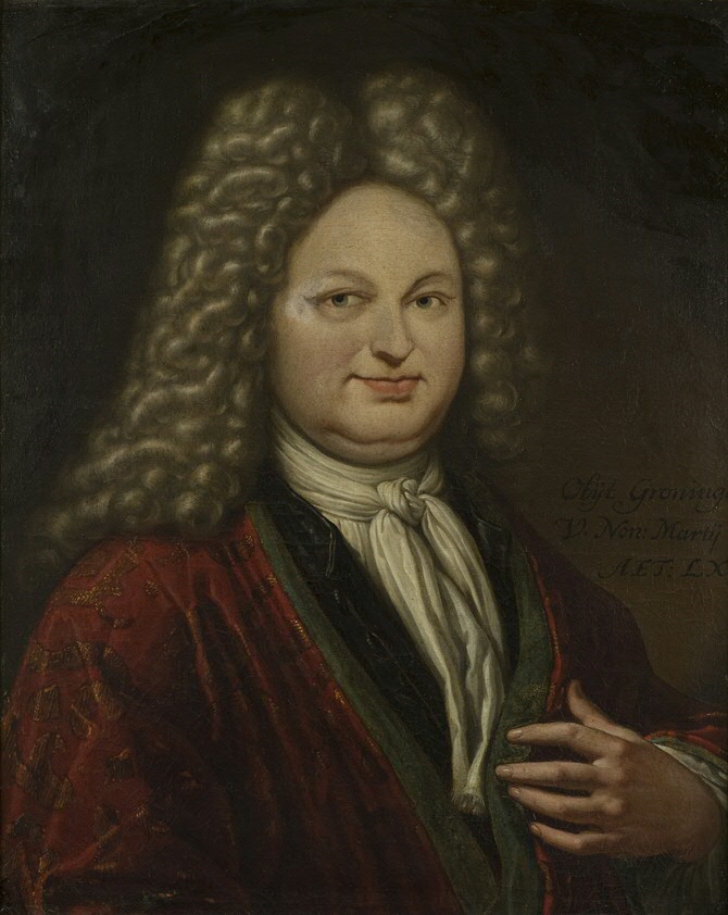 Ill. 13: Portret van Johannes Mensinga (1635-1698), hoogleraar welsprekendheid in Groningen 1667-1698. Universiteitsmuseum Groningen.