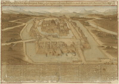Landkaart uit de collectie van de familie de’ Medici